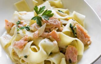 pappardelle salmone fresco e lime