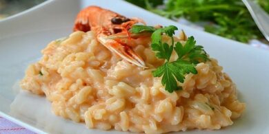 risotto champagne e scampi
